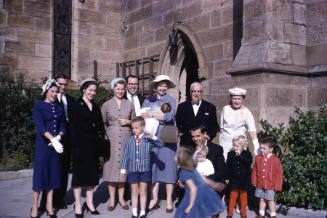 Photograph of the christening of Christine Valia