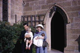 Photograph of the christening of Christine Valia