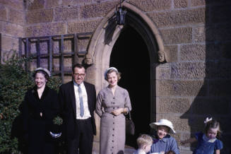 Photograph of the christening of Christine Valia