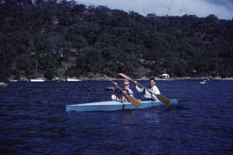 Image of Keith Watson and Geoff in blue kayak