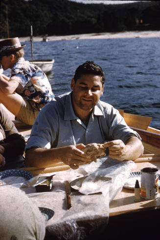 Image of person eating lunch at a table