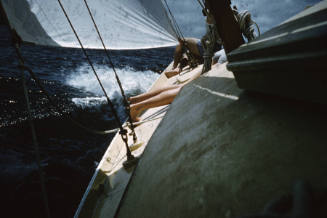 Image of bow of boat from on the boat