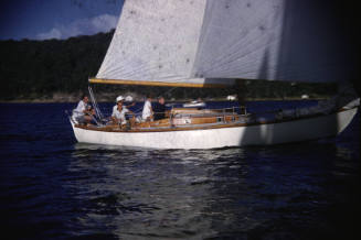 Image of the Parker family sailing