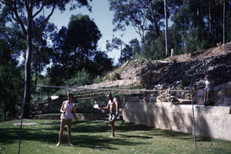 Image of people playing badminton