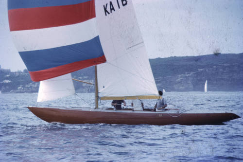 Sail boat PAM under sail with Jock Sturrock