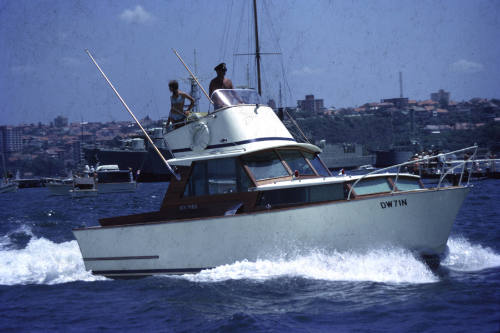 Cruiser, Sir Francis Chichester, Sydney Harbour Jan '67