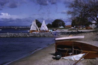 Boats and breakwater, Perth