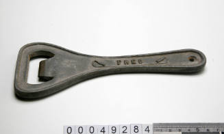 Fred Grove's beer bottle opener, stamped 'Fred'