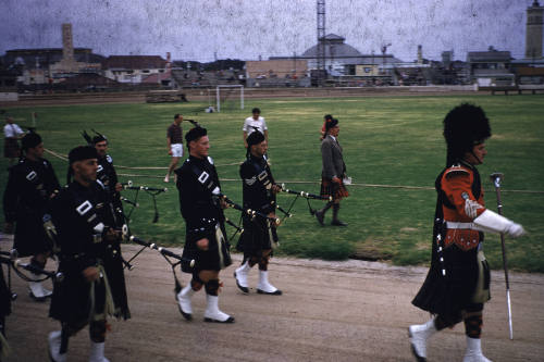 Highland Band - [from a box of slides labeled 1954 Royal Visit]