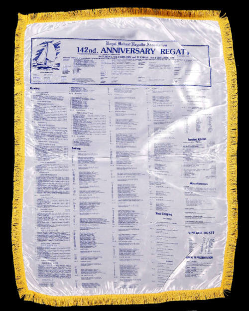 One Hundred and Forty-Second Anniversary Hobart Regatta program