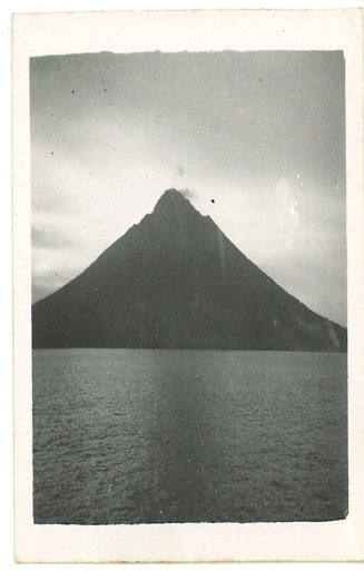 Photograph depicting a volcano in Manan Island