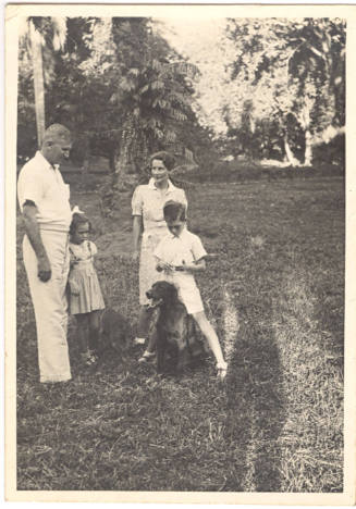 Photograph depicting group of people in the Rabaul Botanical Gardens