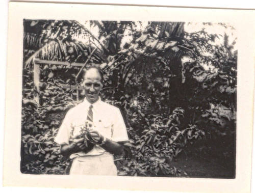 Basil Helm in a garden