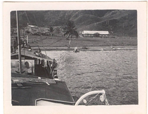 MULIAMA backed in close to shore to take in water at Kairuru, Papua New Guinea, 1939