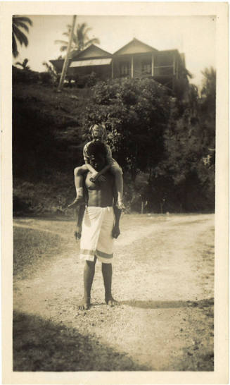 Margaret with native nurse Karmi, Rabaul, Papua New Guinea, 1939-1940