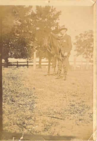 Photograph of Nassel Edwards and his horse