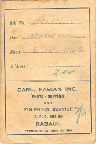 Carl, Fabin Inc.  photo sleeve