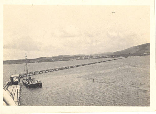 Photograph depicting the wharf at Portland, New Zealand