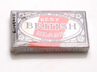 Packet of men's razor blades