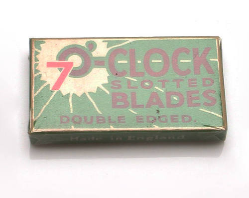 Packet of men's razor blades