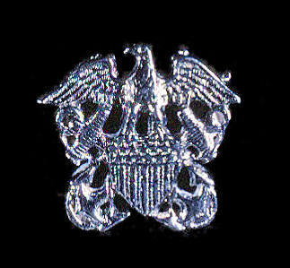 United States Navy eagle badge for submariner's forage cap : Commander Philip Lundeberg USNR