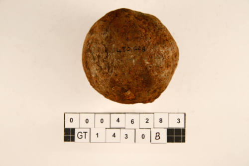 Cannonball from the wreck of the VERGULDE DRAECK