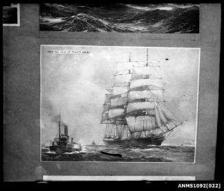 Photograph of a picture of the barque STAR OF FRANCE