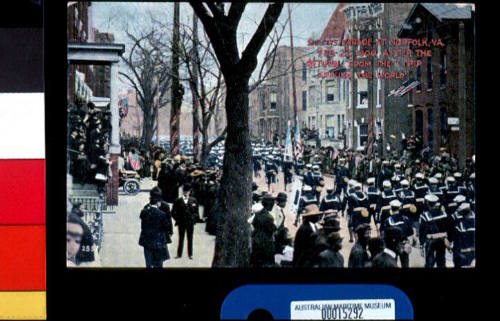 Sailors parade at Norfolk