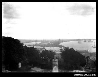 Newcastle harbour from Christ Church cemetery looking west