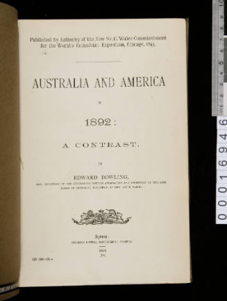 Australia and American in 1892: a contrast