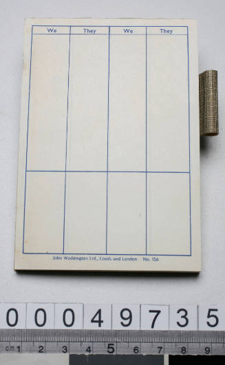 Shaw Savill Lines scoring table book Contract Bridge