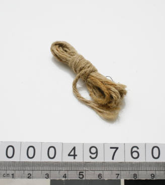 Brown string or twine from sewing kit used by John Berchmans Kiley on HMAS TINGIRA