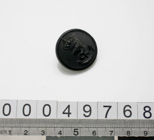 Royal Australian Navy black plastic uniform button