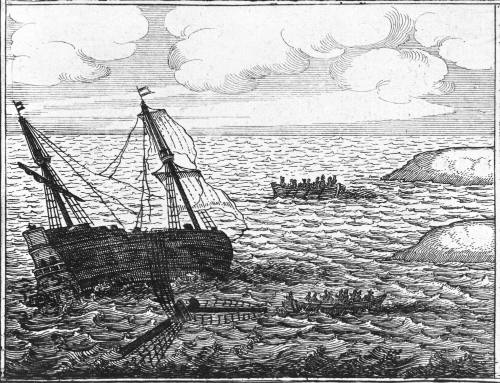 Engraving from the book  Ongeluckige voyagie, van't schip BATAVIA, nae de oost-indien (Unfortun…