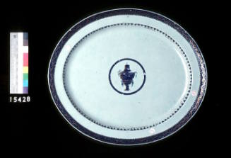 Dish, part of a Chinese export Porcelain dinner service, made during the Quianlong period