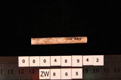 Clay pipe fragment, excavated from the wreck site of ZEEWIJK