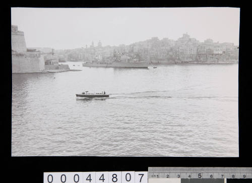 Naval ship moored at Valletta, Malta