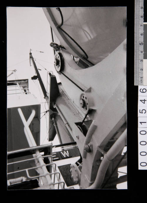 The double-funnel and mast of SS NEW AUSTRALIA