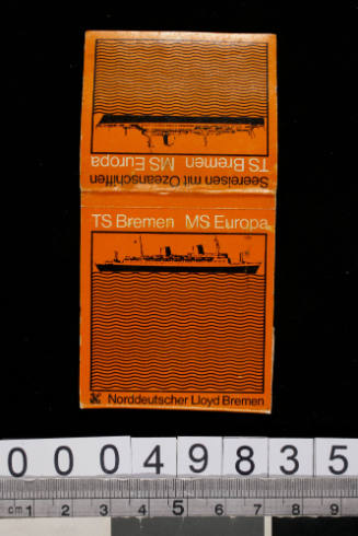 Norddeutscher Lloyd Bremen match box