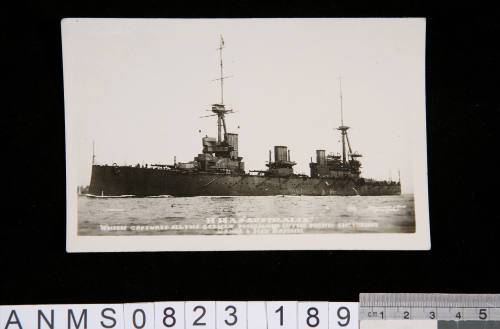 HMAS AUSTRALIA (I) at sea