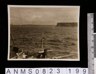 View of Sydney Heads taken from HMAS AUSTRALIA