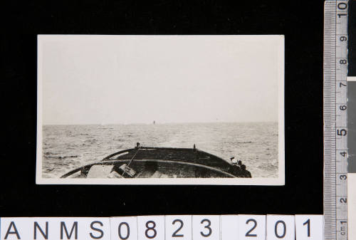 Crew from HMAS AUSTRALIA in small passenger boat in Engllish Channel