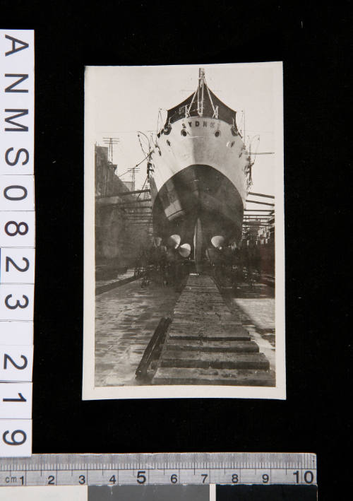 HMAS SYDNEY at dry dock