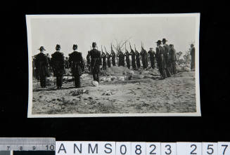 Silver gelatin photograph of funeral ceremony