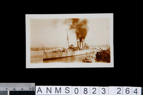 HMAS CANBERRA arriving Portsmouth