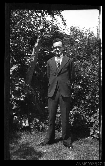 Unidentified man in a garden