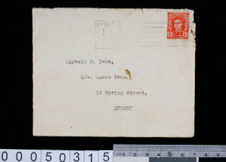 Envelope addressed to Basil Helm