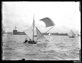 10-foot skiff near Fort Denison, inscribed 112