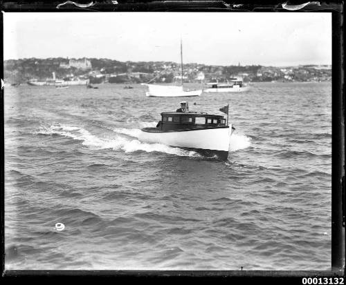 Speedboat underway on Sydney Harbour