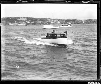 Speedboat underway on Sydney Harbour